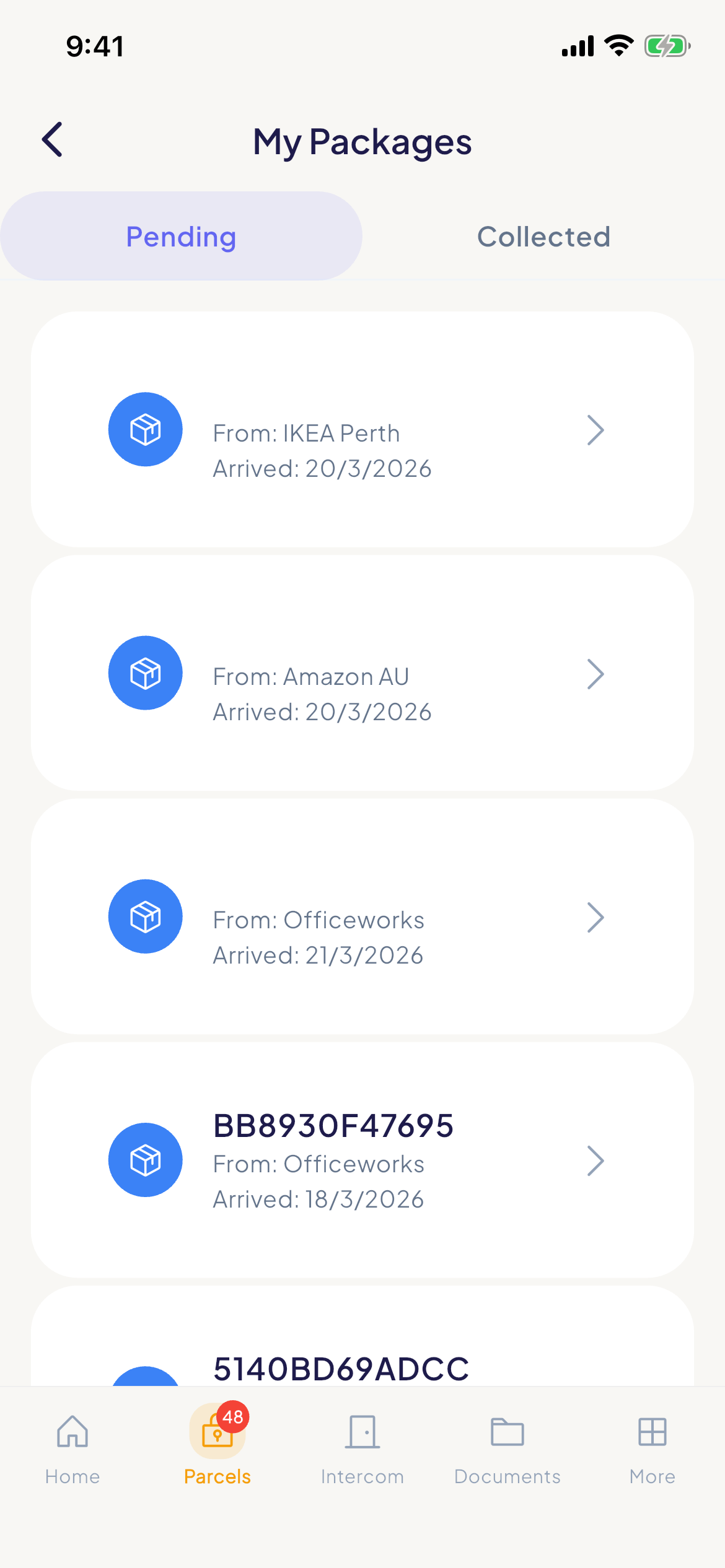 Mobile parcel tracking